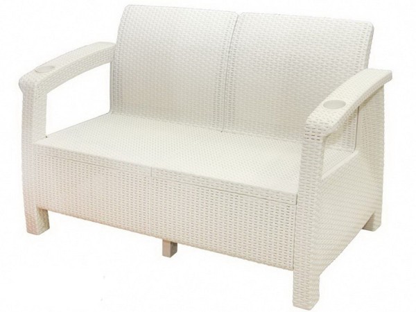 Двухместный диван Yalta Sofa Seаt белый купить в Ковылкино