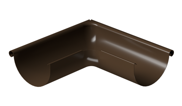 Угол внешний 90° D125 Döcke STAL PREMIUM Каштан, (RAL 8017) купить в Ковылкино