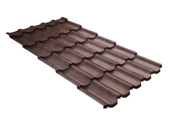 Металлочерепица квинта плюс с  3D резом 0,45 Safari Twincolor Brown купить в Ковылкино