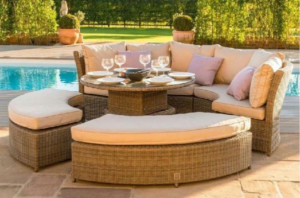 Диван-Трансформер AFINA плетеный из иск. ротанга со столом AFM-350B Beige купить в Ковылкино