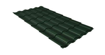 Металлочерепица кредо GL 0,5 Velur20 RAL 6020 хромовая зелень