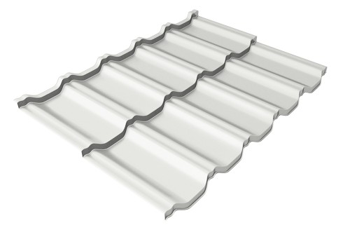 Металлочерепица модульная Квинта Uno Grand Line c 3D резом 0,5 Satin RAL 9003 сигнальный белый купить в Ковылкино