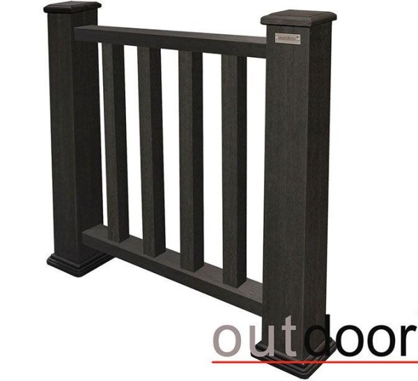 Ограждение из ДПК Outdoor Классик 3D STORM чёрный купить в Ковылкино