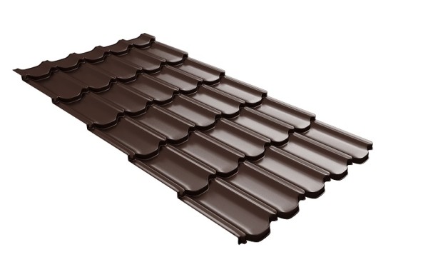 Металлочерепица квинта плюс с 3D резом 0,5 Quarzit lite RAL 8017 шоколад купить в Ковылкино
