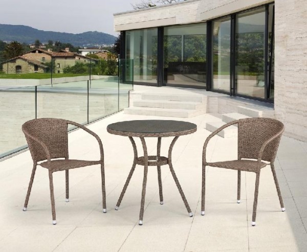 Комплект плетеной мебели AFINA из иск. ротанга T282ANT/Y137C-W56 Light Brown 2Pcs купить в Ковылкино