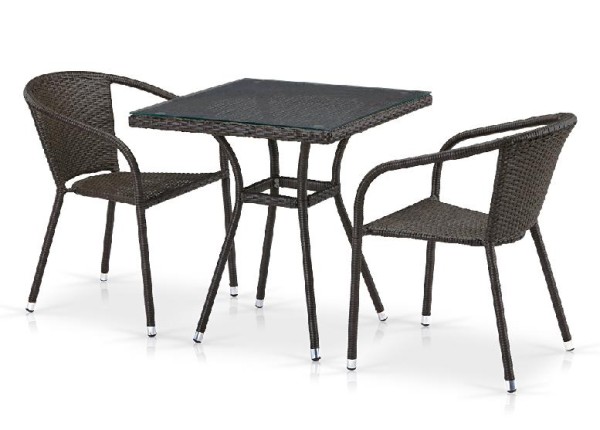 Комплект плетеной мебели AFINA из иск. ротанга T282BNT/Y137C-W53 Brown 2Pcs купить в Ковылкино