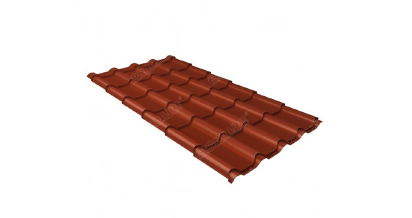 Металлочерепица камея 0,5 Satin RAL 8004 терракота купить в Ковылкино