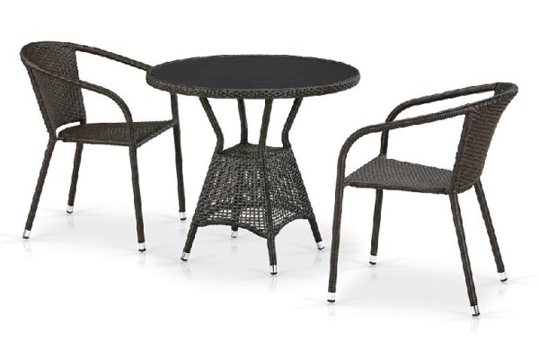 Комплект плетеной мебели AFINA из иск. ротанга T707ANS/Y137C-W53 Brown 2Pcs купить в Ковылкино