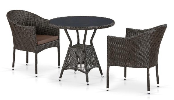 Комплект плетеной мебели AFINA из иск. ротанга T707ANS/Y350-W53 Brown 2Pcs купить в Ковылкино