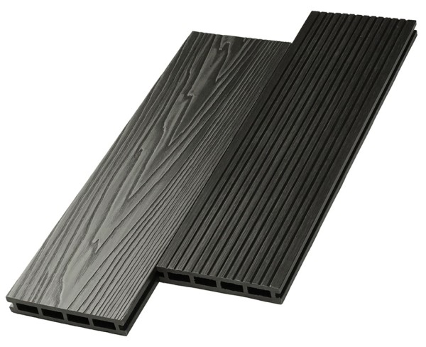 Террасная доска ДПК NanoWood двусторонняя New 3D тиснение + вельвет Графит купить в Ковылкино