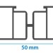Лага алюминиевая KRONEX 50x25x3000 мм несущая купить в Ковылкино