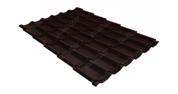 Металлочерепица классик GL 0,5 Quarzit RAL 8017 шоколад Metallic купить в Ковылкино