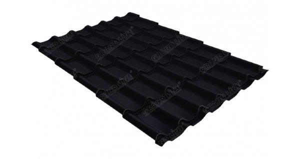 Металлочерепица классик 0,45 Drap RAL 9005 черный купить в Ковылкино