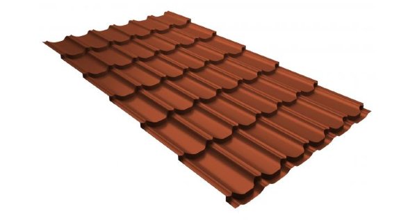 Металлочерепица квинта плюс 0,5 GreenCoat Pural RR 750 кирпично-красный (RAL 8004 терракота) купить в Ковылкино